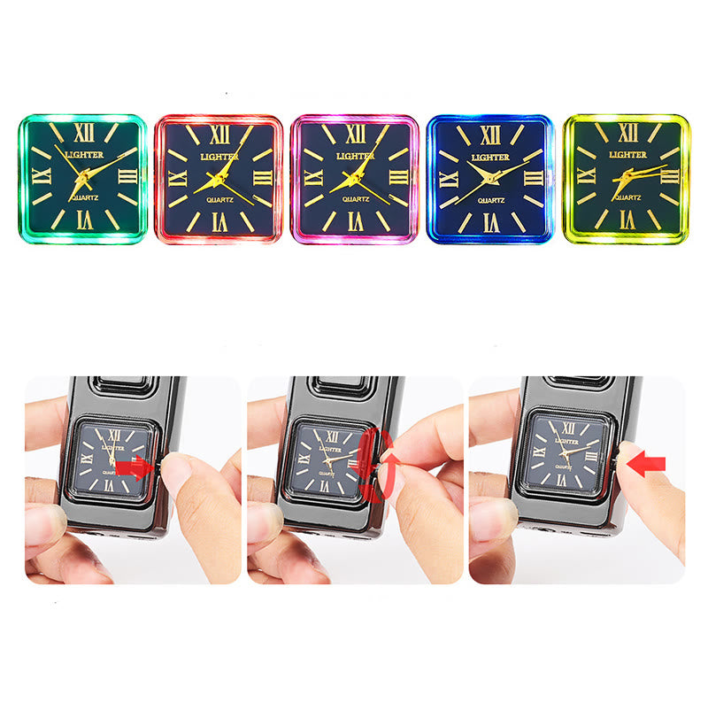 Gun-Shaped LED Inflatable Butane Lighter With Clock - image 5