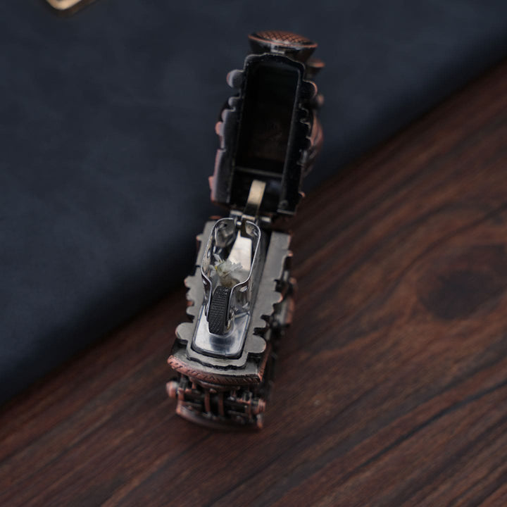 Creative Retro Motorcycle Shaped Metal Kerosene Lighter - image 5