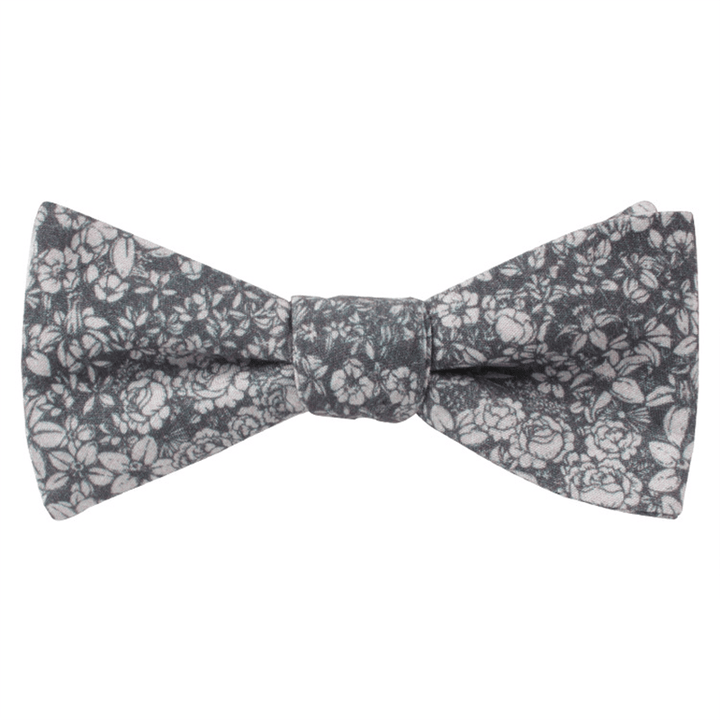 Men's Versatile Multi-Patterned Fabric Bow Tie - Grey - image 1