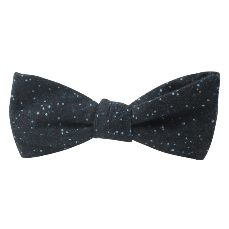 Men's Versatile Multi-Patterned Fabric Bow Tie - Dark Blue - image 0