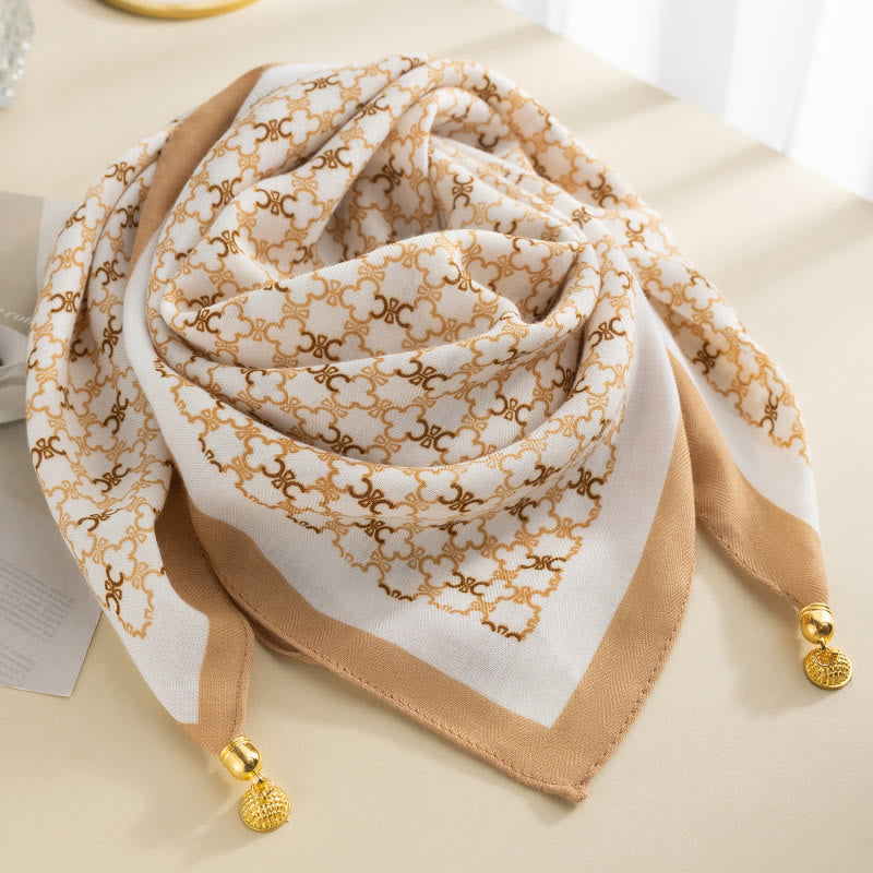 Women's Elegant Retro Rose Polka Dot Square Magnetic Cravat - Style #8 - image 7