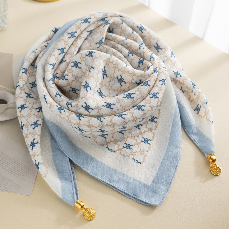 Women's Elegant Retro Rose Polka Dot Square Magnetic Cravat - Style #9 - image 8