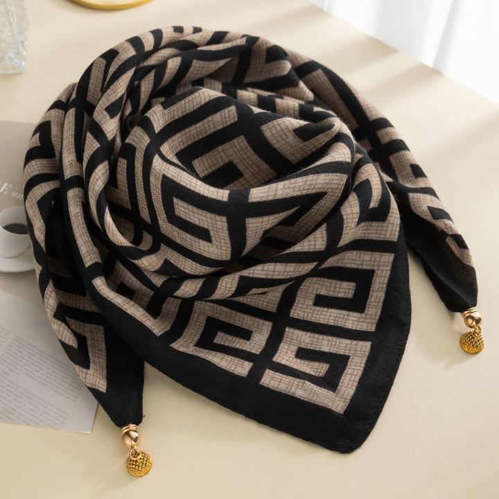 Women's Elegant Retro Rose Polka Dot Square Magnetic Cravat - Style #16 - image 15