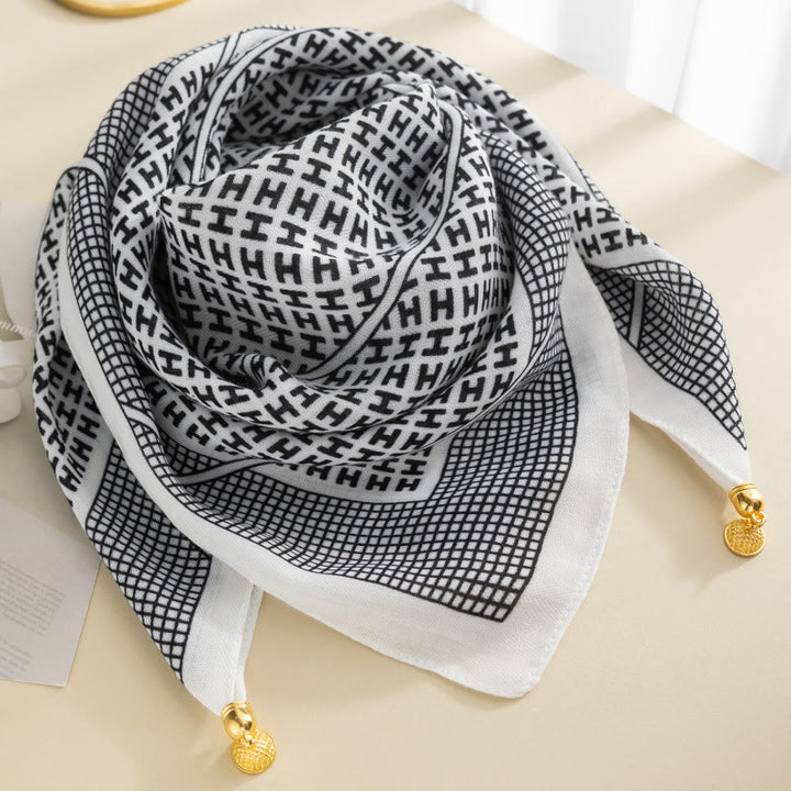 Women's Elegant Retro Rose Polka Dot Square Magnetic Cravat - Style #20 - image 19