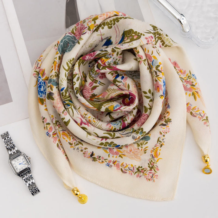 Women's Elegant Retro Rose Polka Dot Square Magnetic Cravat - Style #33 - image 32