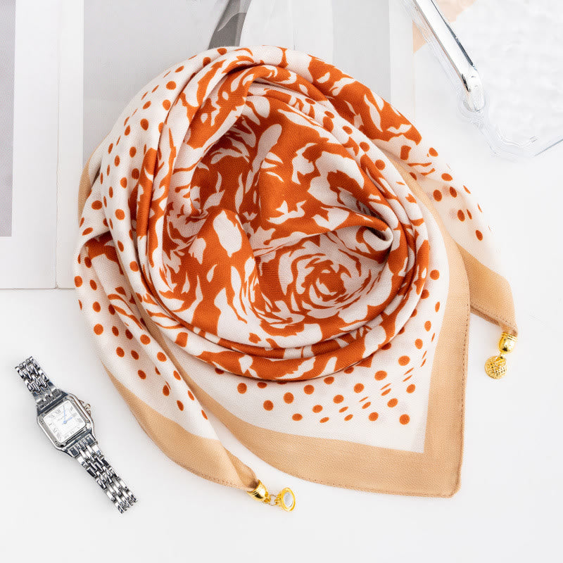 Women's Elegant Retro Rose Polka Dot Square Magnetic Cravat - Style #36 - image 35