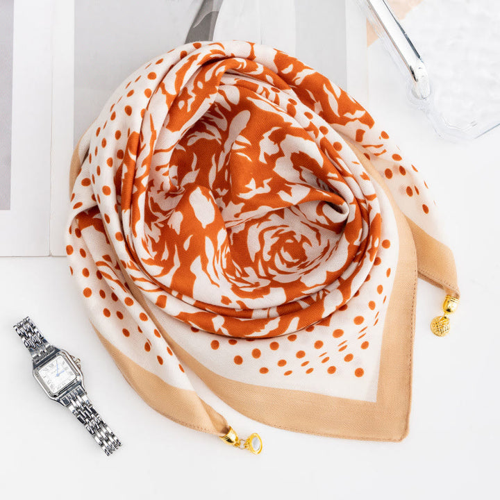 Women's Elegant Retro Rose Polka Dot Square Magnetic Cravat - Style #36 - image 35