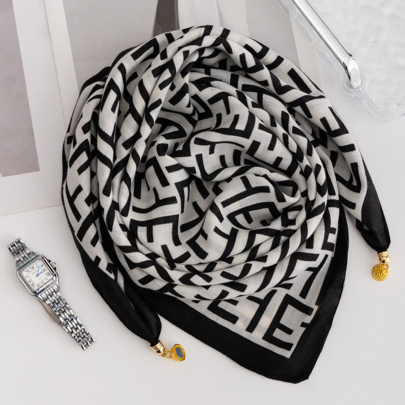 Women's Elegant Retro Rose Polka Dot Square Magnetic Cravat - Style #35 - image 33
