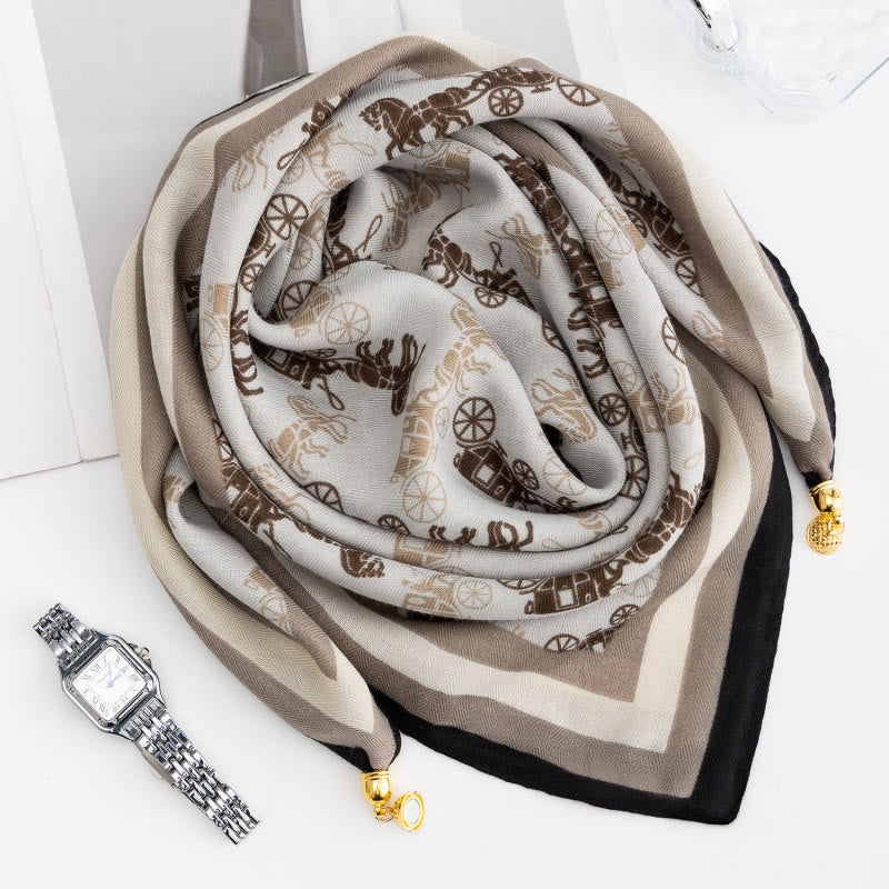 Women's Elegant Retro Rose Polka Dot Square Magnetic Cravat - Style #37 - image 36