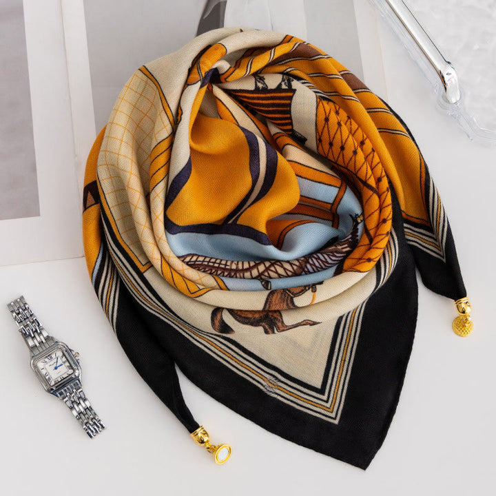 Women's Elegant Retro Rose Polka Dot Square Magnetic Cravat - Style #38 - image 37