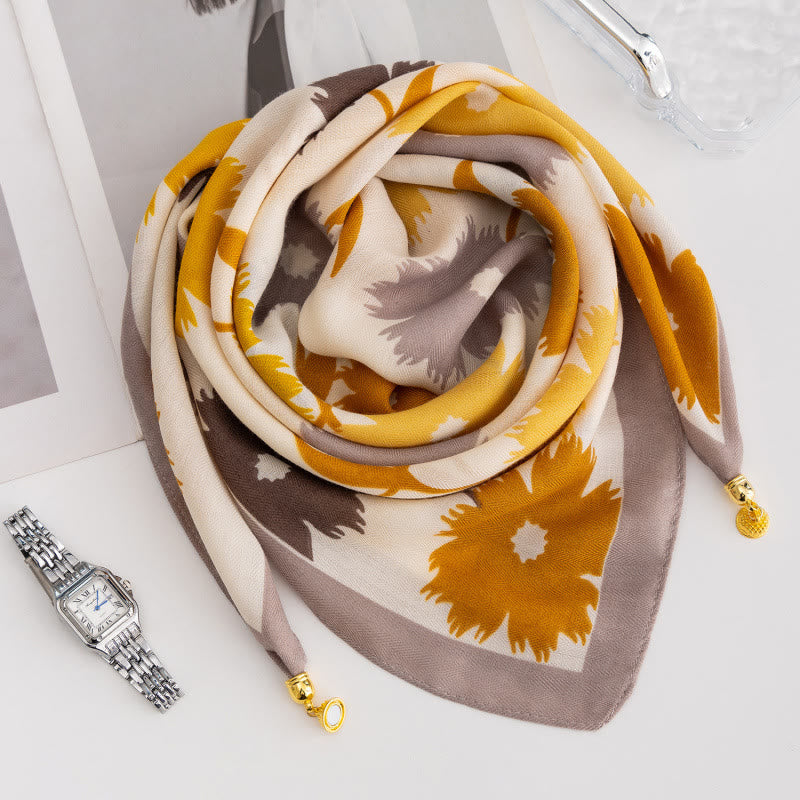 Women's Elegant Retro Rose Polka Dot Square Magnetic Cravat - Style #39 - image 38