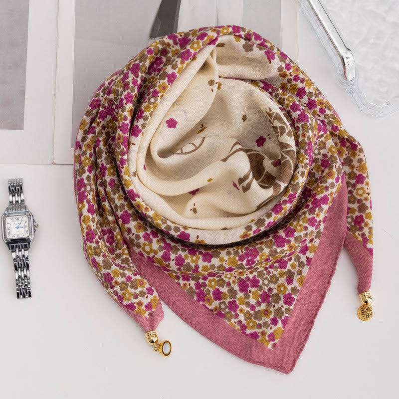 Women's Elegant Retro Rose Polka Dot Square Magnetic Cravat - Style #41 - image 40