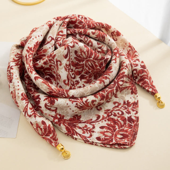 Women's Elegant Retro Rose Polka Dot Square Magnetic Cravat - Style #49 - image 48