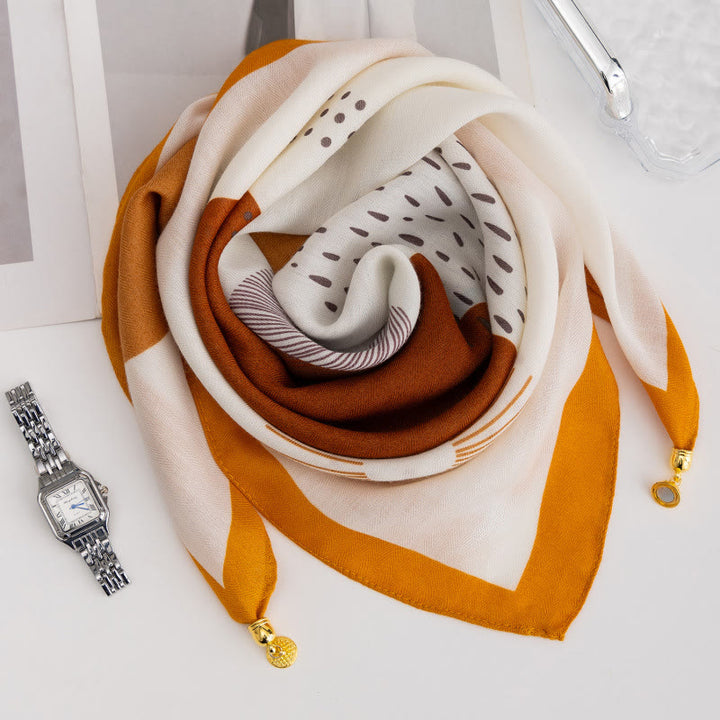 Women's Elegant Retro Rose Polka Dot Square Magnetic Cravat - Style #47 - image 46