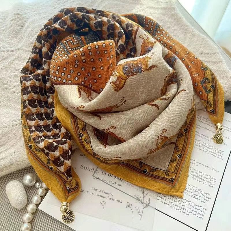 Women's Elegant Retro Rose Polka Dot Square Magnetic Cravat - Style #53 - image 52