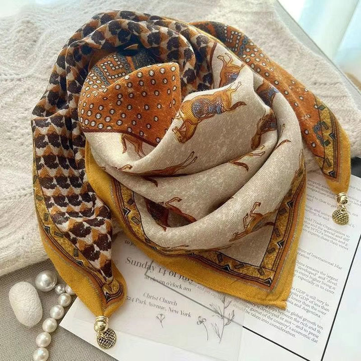 Women's Elegant Retro Rose Polka Dot Square Magnetic Cravat - Style #53 - image 52