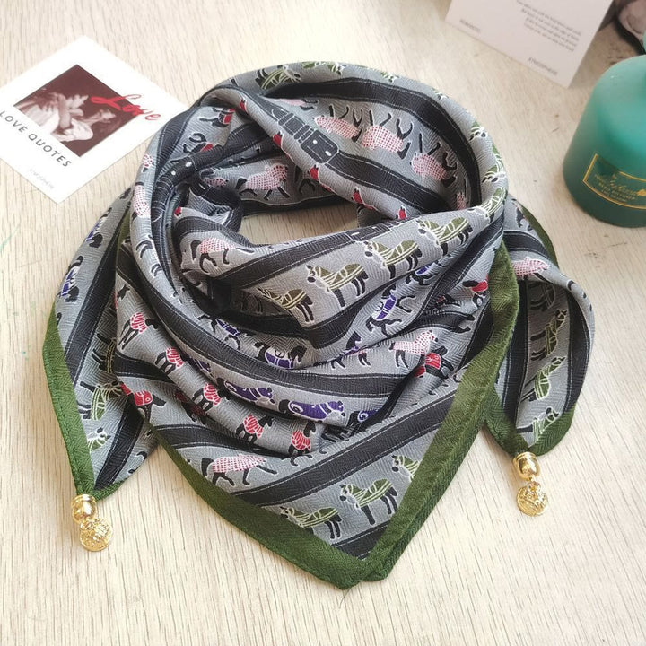 Women's Elegant Retro Rose Polka Dot Square Magnetic Cravat - Style #54 - image 53