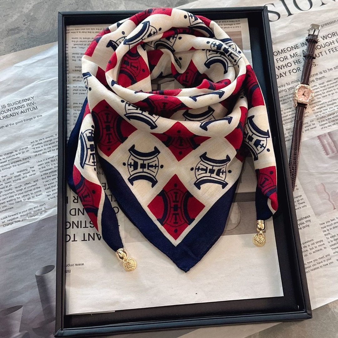 Women's Elegant Retro Rose Polka Dot Square Magnetic Cravat - Style #55 - image 54