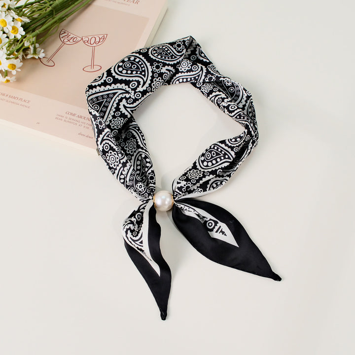 Women's Elegant Retro Pattern Square Scarf - Style #6 - image 6
