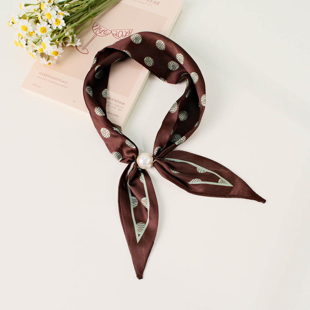 Women's Elegant Retro Pattern Square Scarf - Style #5 - image 5