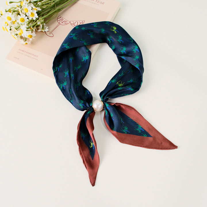 Women's Elegant Retro Pattern Square Scarf - Style #9 - image 9