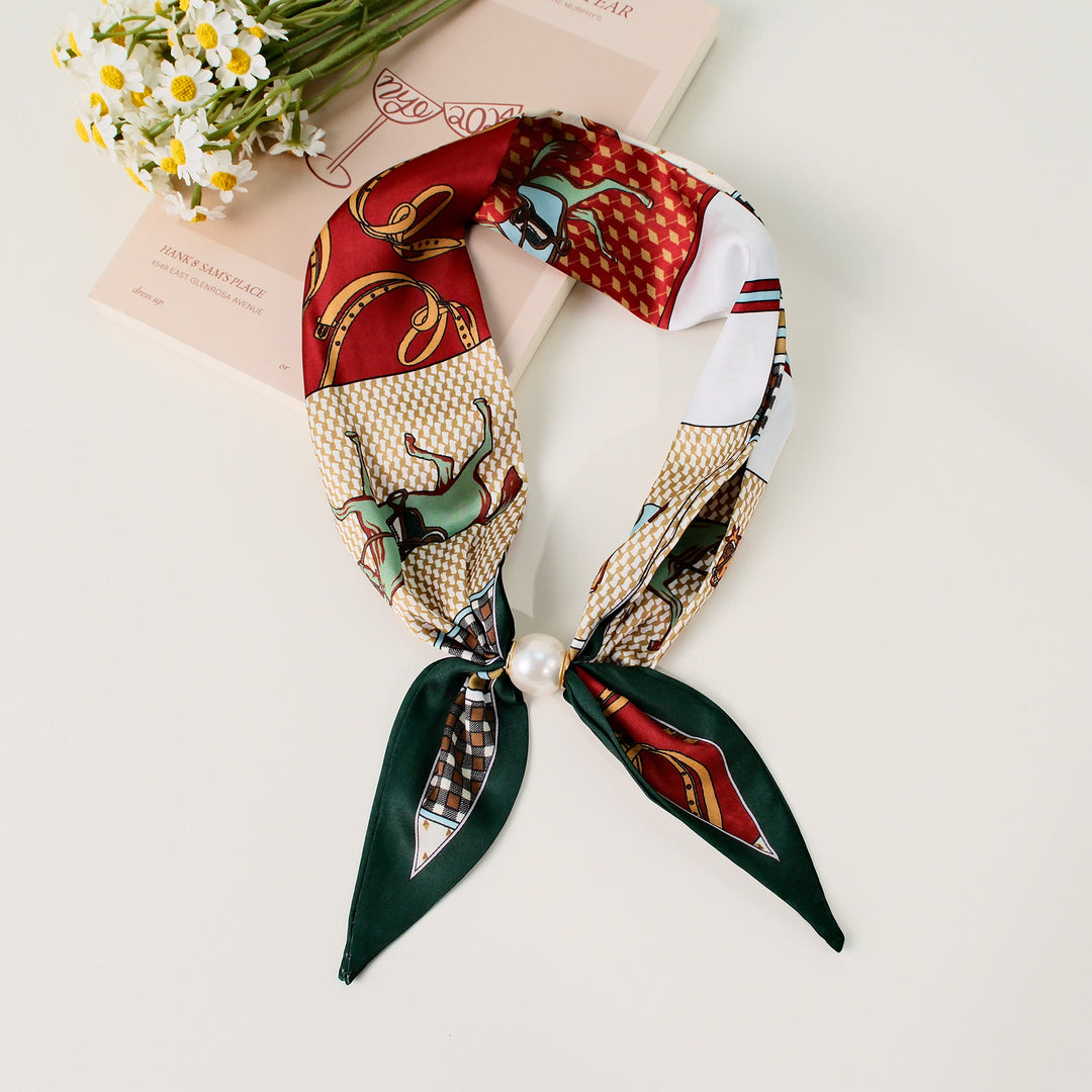 Women's Elegant Retro Pattern Square Scarf - Style #11 - image 11