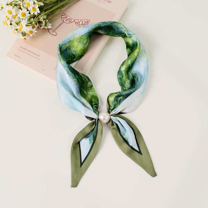 Women's Elegant Retro Pattern Square Scarf - Style #18 - image 18