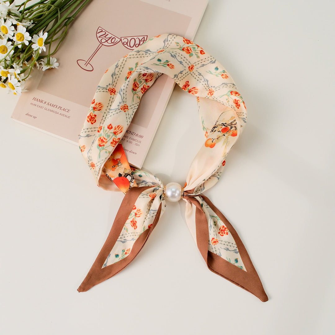 Women's Elegant Retro Pattern Square Scarf - Style #16 - image 16