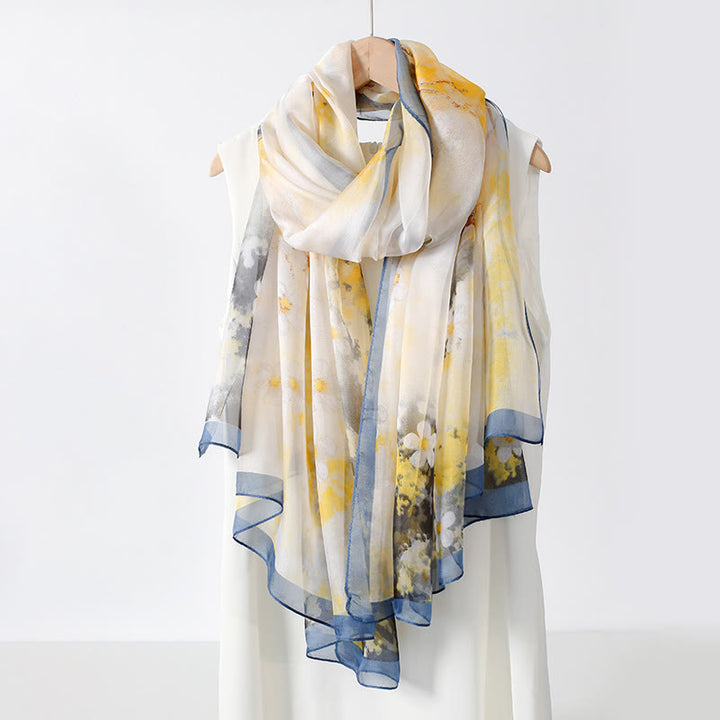 Women's Floral Art Print Lightweight Flowy All-Season Scarf - image 9