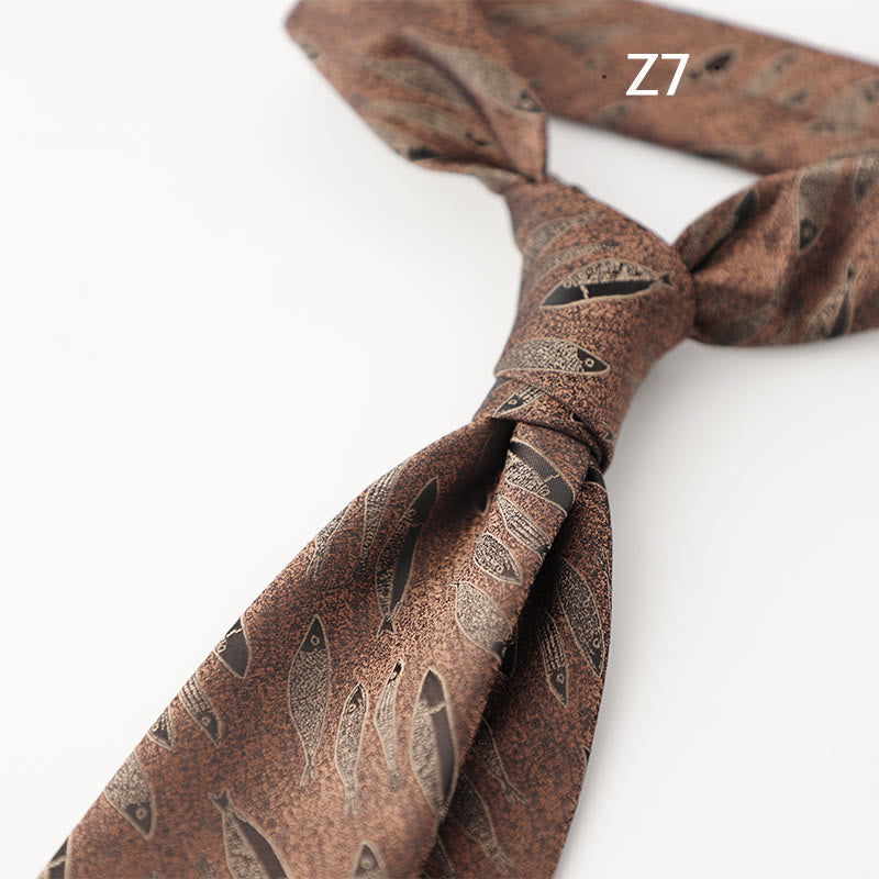 Men's Ornate Patterned Silk-Like Fabric Neckties - Style #7 - image 16