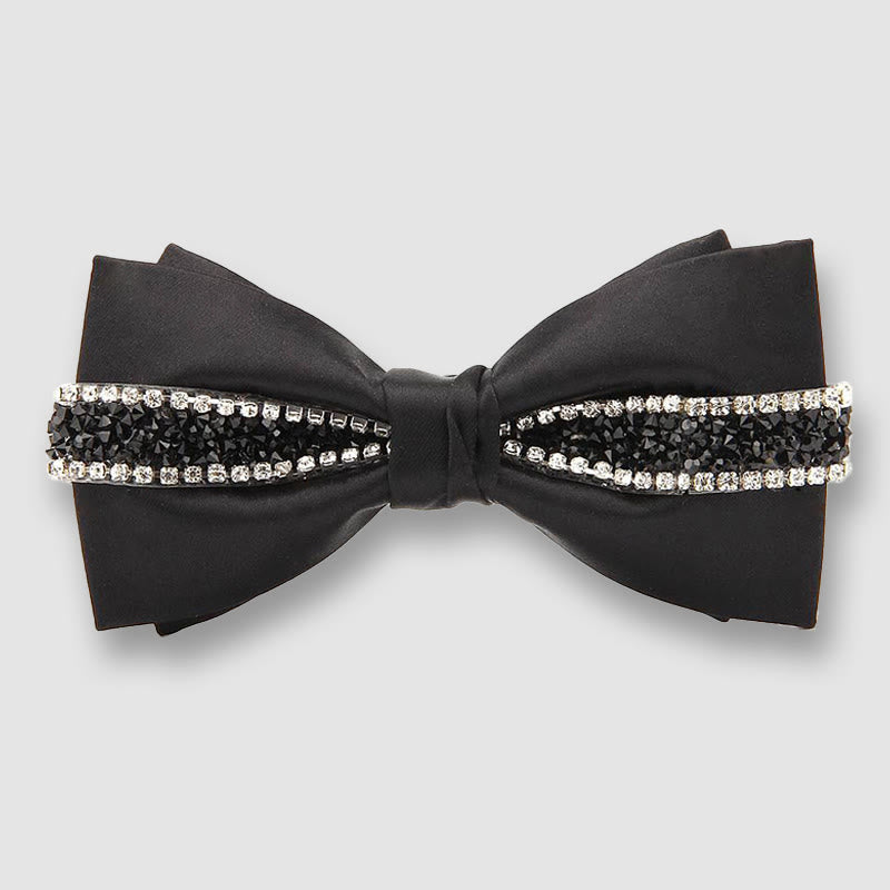 Men's Satin With Sparkling Textured Embellishment Bow tie - Style #3 - image 2