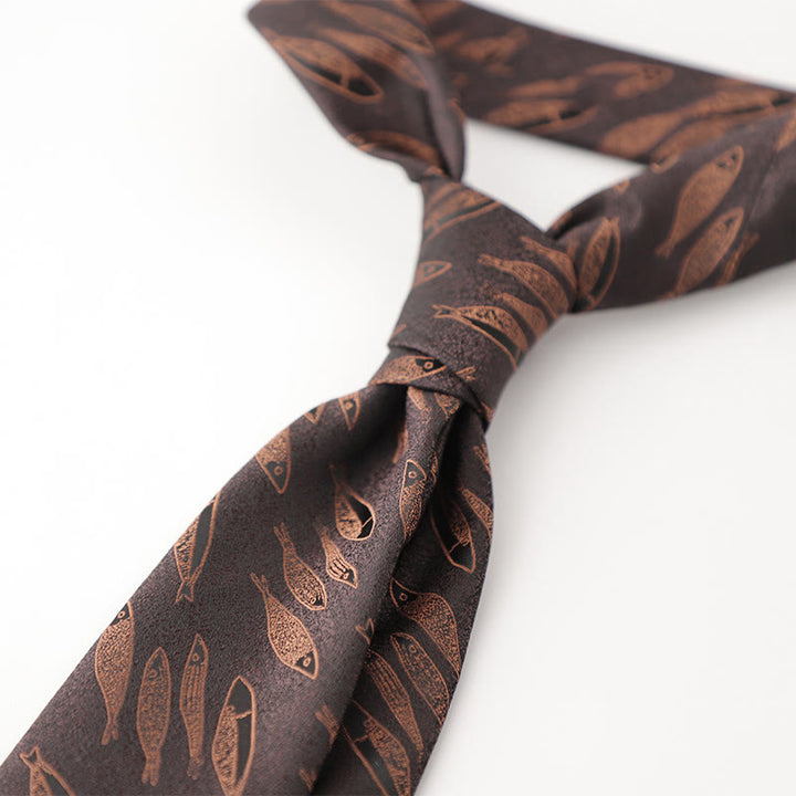 Men's Ornate Patterned Silk-Like Fabric Neckties - image 15