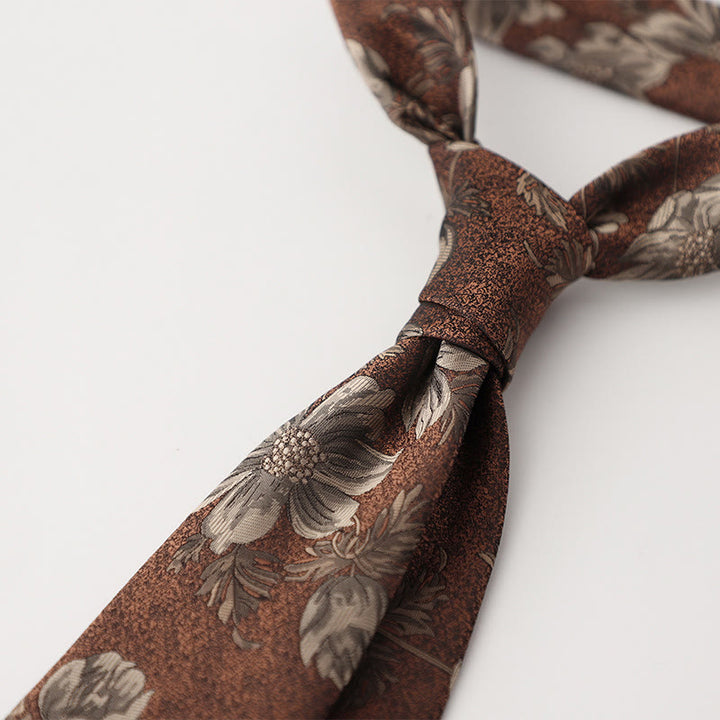 Men's Ornate Patterned Silk-Like Fabric Neckties - image 5
