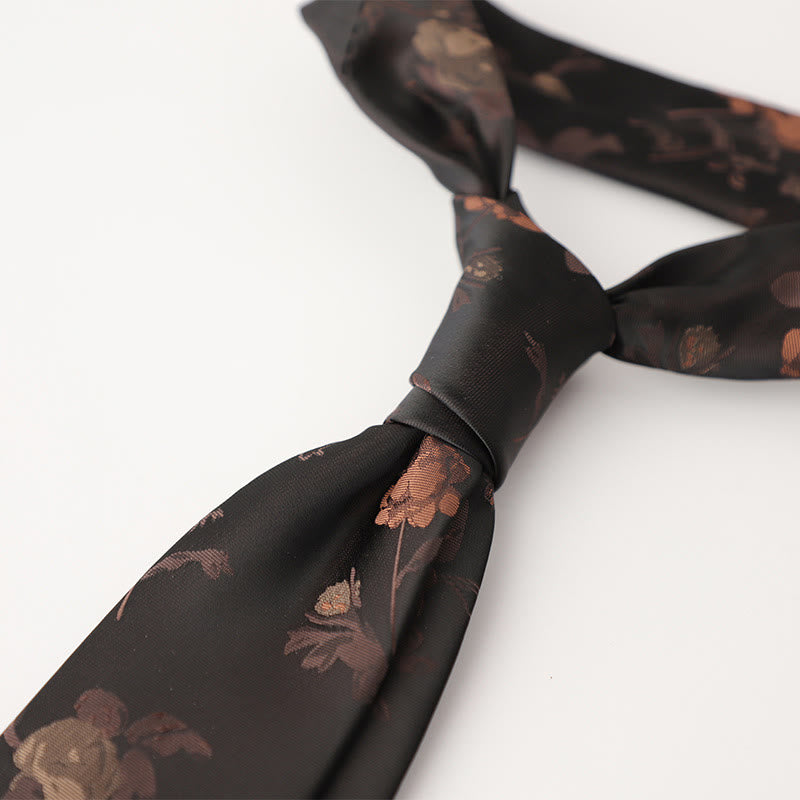 Men's Ornate Patterned Silk-Like Fabric Neckties - image 21