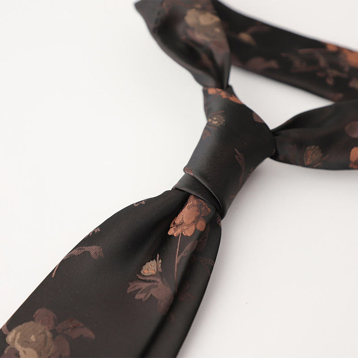 Men's Ornate Patterned Silk-Like Fabric Neckties - image 21