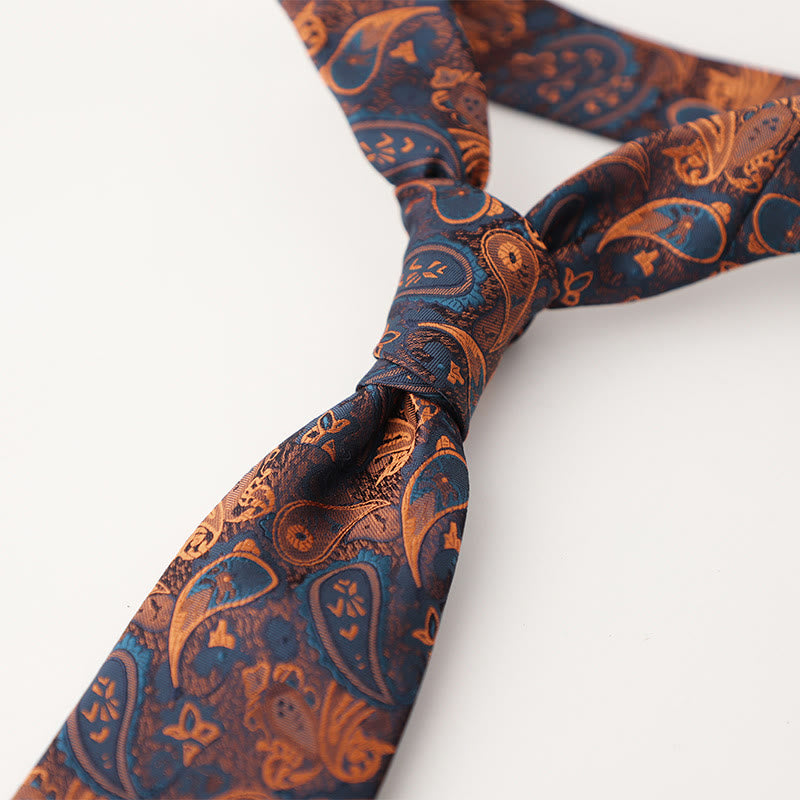 Men's Ornate Patterned Silk-Like Fabric Neckties - image 45