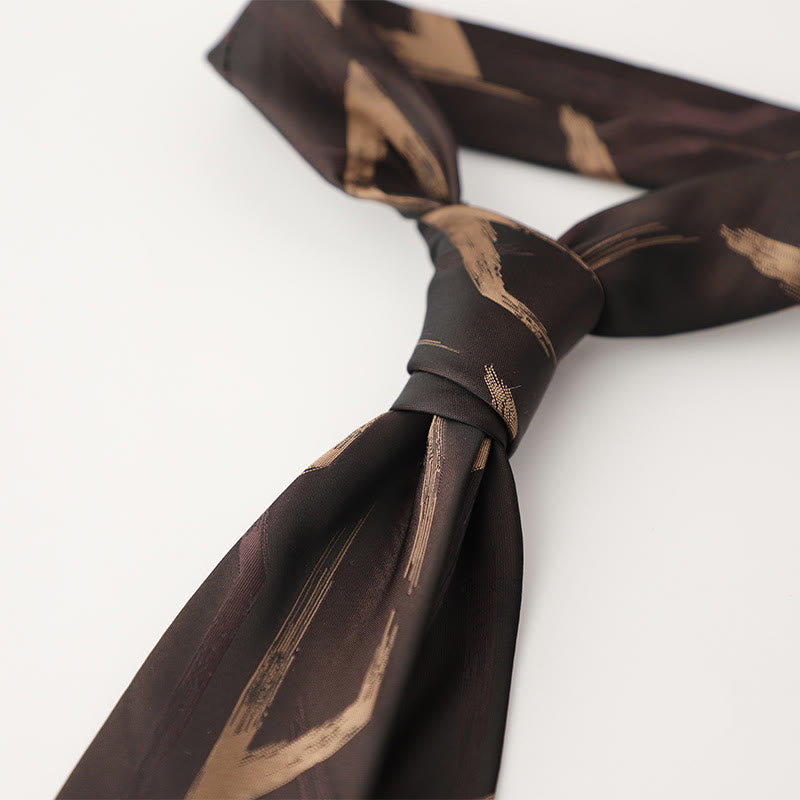 Men's Ornate Patterned Silk-Like Fabric Neckties - image 39
