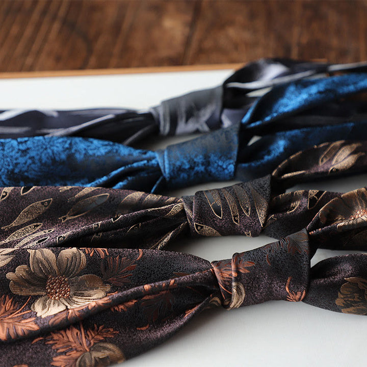 Men's Ornate Patterned Silk-Like Fabric Neckties - image 3