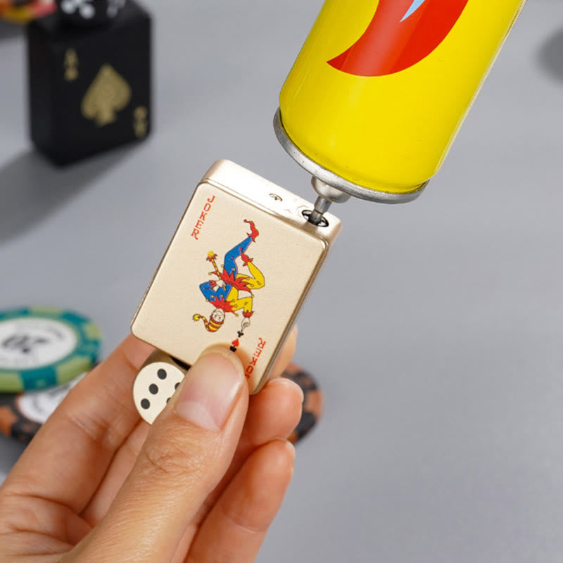 Rotating Dice PokerShape Refillable Butane Lighter - image 7