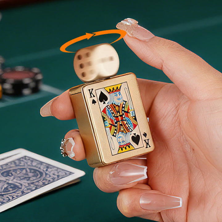 Rotating Dice PokerShape Refillable Butane Lighter - image 6