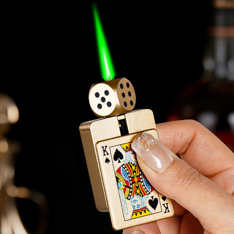 Rotating Dice PokerShape Refillable Butane Lighter - image 5