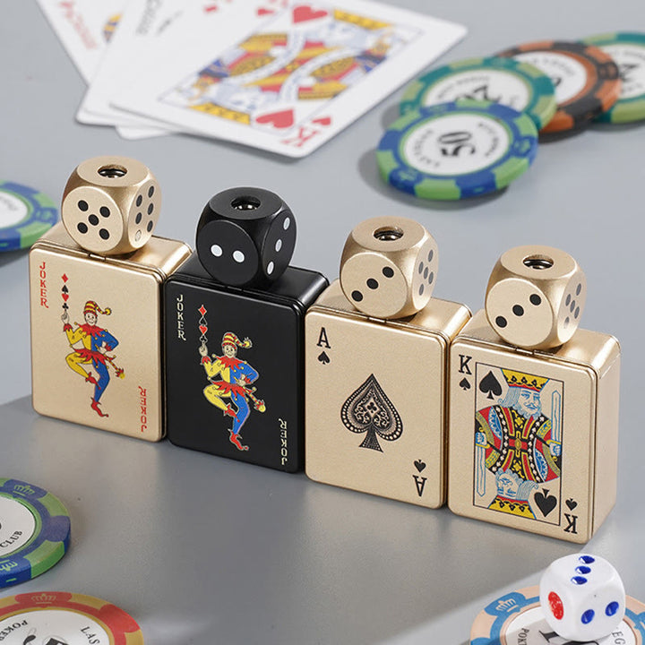 Rotating Dice PokerShape Refillable Butane Lighter - image 2