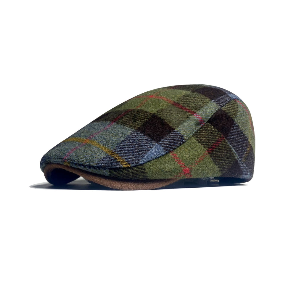 Men's Checkered Pattern Traditional Beret Hat - Green - Adjustable (22 - 22 7/8'') - image 1