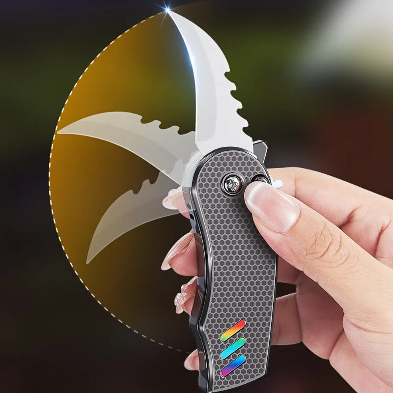 2-in-1 EDC-Tool Folding Knife Alloy Butane Lighter - image 2
