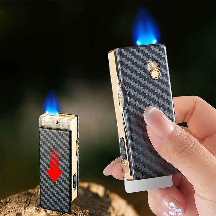 2-in-1 Golden Horse Relief Lighting Folding Knife Lighter - image 6