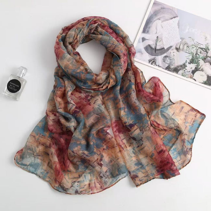 Women's Oil Painting Dyeing Summer Sunscreen Scarf - Style #6 - image 5