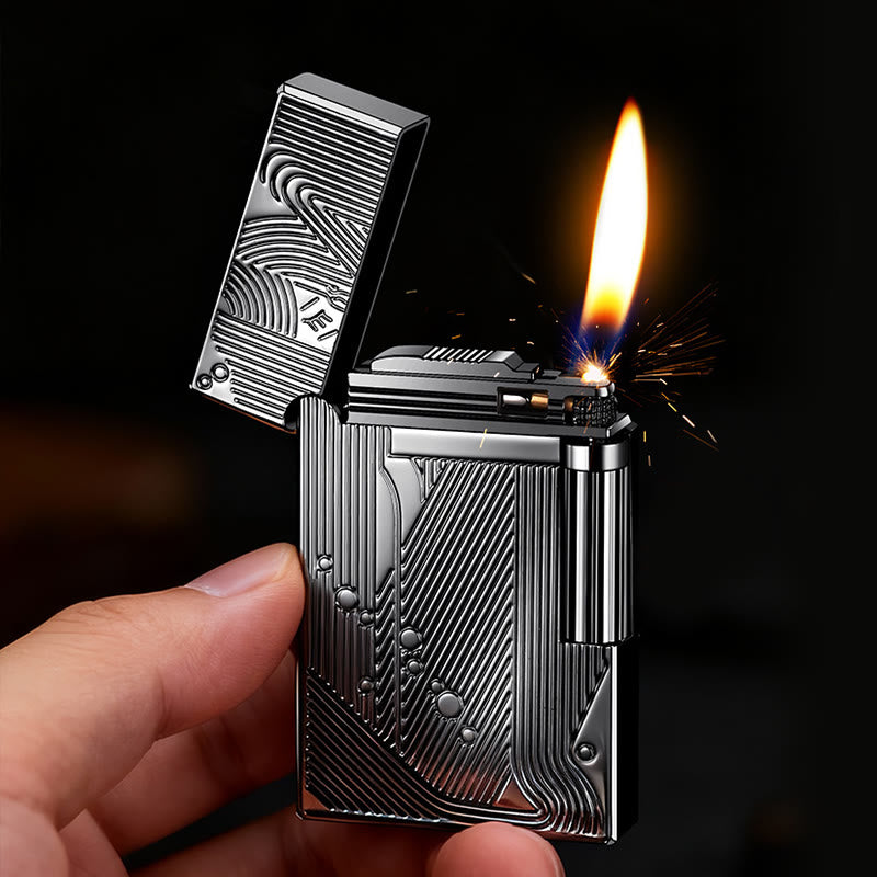 Luxury Line Carving Alloy Butane Lighter - image 2