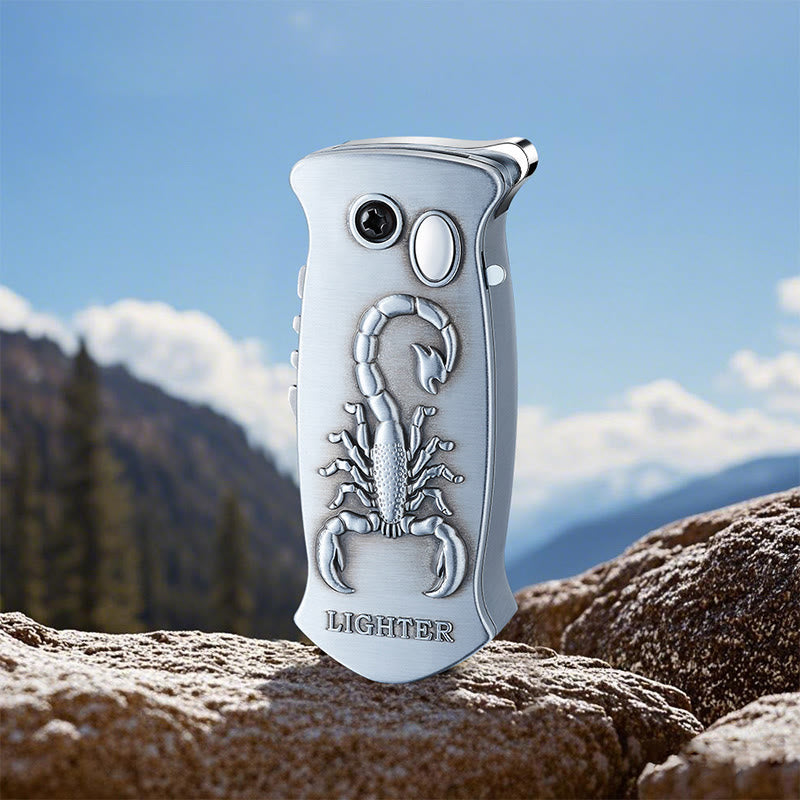 2-in-1 Outdoor Multifunctional Carving Folding Knife Lighter - Silver - Style #9 - image 21