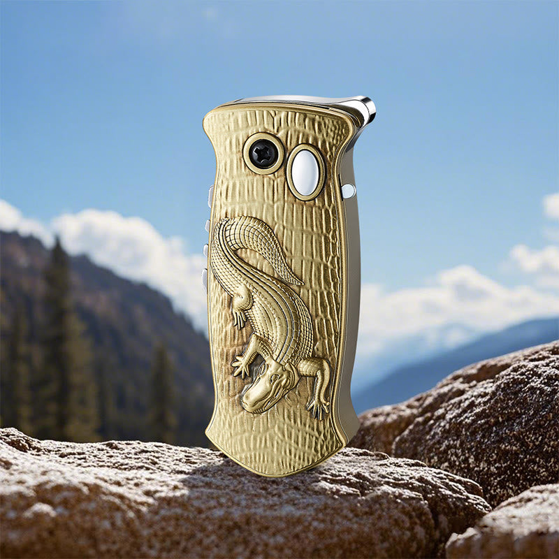 2-in-1 Outdoor Multifunctional Carving Folding Knife Lighter - Brass - Style #4 - image 6