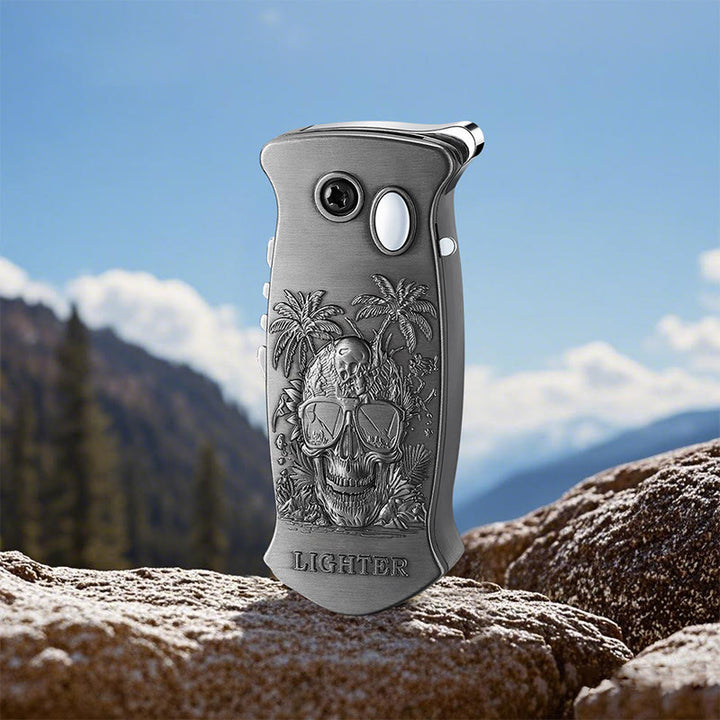 2-in-1 Outdoor Multifunctional Carving Folding Knife Lighter - Black - Style #5 - image 27